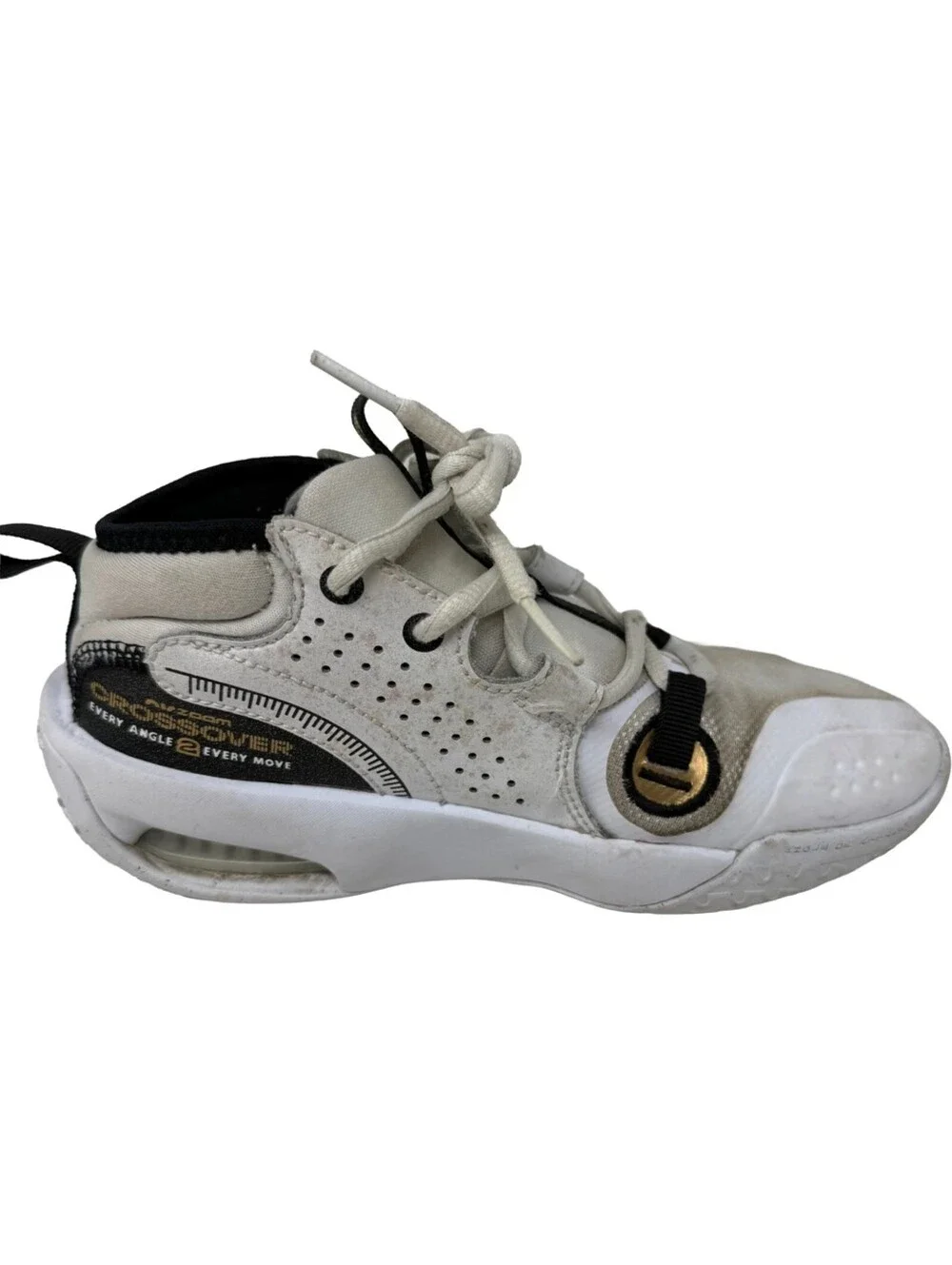 Nike Air Zoom Crossover 2 Mid White Metallic Gold - FB2689-100 Youth Size 2.5 Y